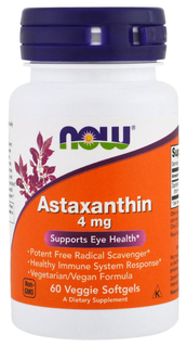 Для зрения NOW Astaxanthin 4 мг 60 капсул