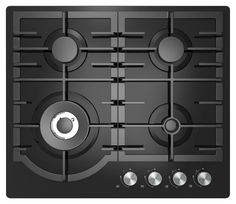 Встраиваемая варочная панель газовая Midea MG696TGB Black