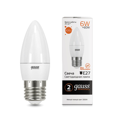 Лампочка Gauss LED Elementary Candle 6 Вт Светодиодная