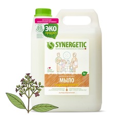 Жидкое мыло SYNERGETIC "Миндальное молочко" с эффектом увлажнения, гипоаллергенное, 5л