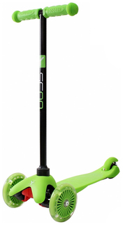 Самокат трехколесный Y-Scoo mini A-5 Shine green со светящими колесами
