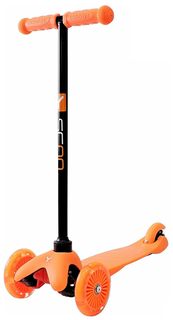 Самокат трехколесный Y-Scoo mini A-5 Shine orange со светящимися колесами