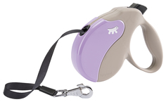 Поводок-рулетка Ferplast Amigo Tape Mini, 300см бежевый, фиолетовый