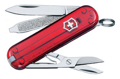 Мультитул-брелок Victorinox Classic 0.6223.T 58 мм красный, 7 функций