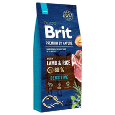 Сухой корм для собак Brit Premium By Nature Sensitive, ягненок и рис, 15кг Brit*