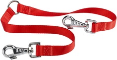 Поводок-сворка для собак Ferplast TWIN, для двух собак, красный, синий, 28-42 см/15 мм