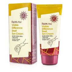 Крем улиточный солнцезащитный FarmStay Visible Difference Snail Sun Cream SPF50+ PA+++