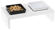 Подставка Ferplast MAKI деревянная с керамическими мисками (40 x 21 x 13 см)