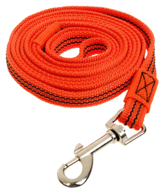 Поводок для собак Зооник, капроновый с латексной нитью, оранжевый, 20мм х 7м