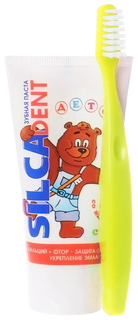 Набор зубная паста Silcamed со вкусом колы+щетка 6+/24