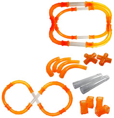 Набор дополнительных элементов 1 TOY Турбо-трек для машинок 26 деталей