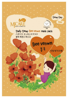 Тканевая маска для лица с пчелиным ядом Mijin MJ Care Daily Dewy Bee Venom Mask Pack, 25 г