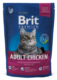 Сухой корм для кошек Brit Premium Adult Chicken, курица, 0,8кг Brit*