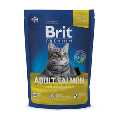 Сухой корм для кошек Brit Premium Adult Salmon, лосось, 0,8кг Brit*