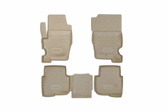 Коврики в салон LAND ROVER Discovery 4, 2010-2014, 4 шт. (полиуретан, бежевый) Element