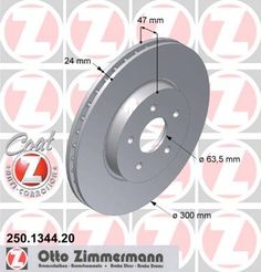 Тормозной диск ZIMMERMANN 250.1344.20