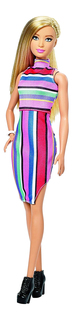 Кукла Barbie Fashionistas в полосатом платье