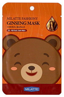 Маска для лица Milatte Fashiony Ginseng Mask Sheet с экстрактом красного женьшеня 21 г