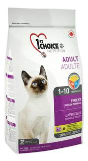 Сухой корм для кошек 1st choice Finicky, для привередливых, курица, 2,72кг