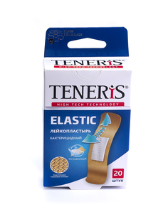 Пластырь Teneris Elastic бактерицидный с ионами серебра на тканевой основе 20 шт.