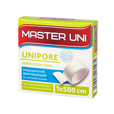 Пластырь Master Uni Unipore фиксирующий на нетканой основе 1 х 500 см