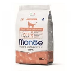 Корм для взрослых кошек MONGE SPECIALITY CAT ADULT SALMON с лососем 0,4кг