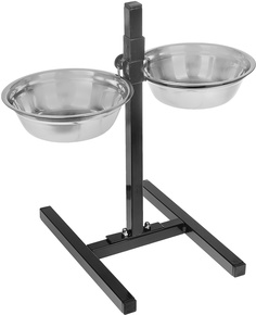 Подставка разборная ZooMark Телескоп, для собак, с мисками, 2х1,9 л