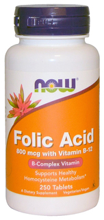 Фолиевая кислота NOW Folic Acid 250 табл.