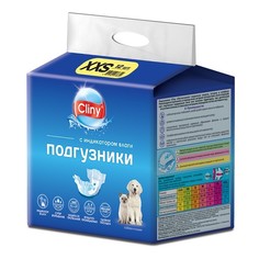 Подгузники для собак и кошек весом 1-2,5 кг Cliny, размер XXS (12 штук)