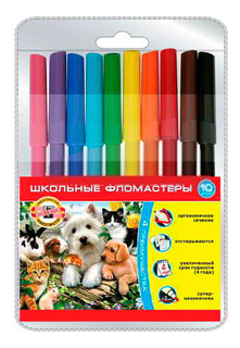 Фломастеры KOH-I-NOOR Животные 10 цветов