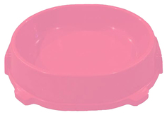 Одинарная миска для кошек и собак FAVORITE, пластик, розовый, 0.22 л