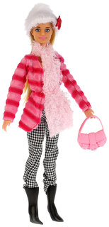 Кукла "София", в полосатой куртке и шапке, 29 см Карапуз