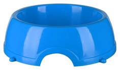 Одинарная миска для кошек и собак Зооник, пластик, синий, 0.65 л