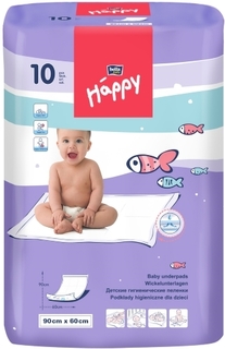 Пеленки одноразовые Bella Baby Happy 60х90 см, 10 шт.