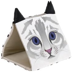 Домик для кошек Ferplast Pyramid, белый, 43x39x38см