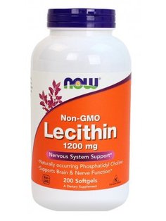 Foods Lecithin NOW 1200 mg капсулы 200 шт.