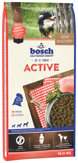 Сухой корм для собак Bosch Active, для активных, домашняя птица, 15кг