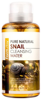 Очищающая вода с экстрактом муцина улитки FarmStay Pure cleansing water snail 500 мл