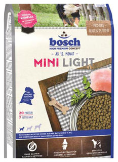 Сухой корм для собак Bosch Mini Light, для мелких пород, диетический, домашняя птица,2,5кг