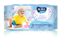 Влажные салфетки Aura Ultra Comfort, 60 шт.