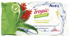 Влажные салфетки Aura Tropic Cocktail 5793 60 шт