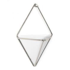 Декор для стен Trigg, малый, белый/никель Umbra