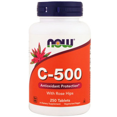 Витамин C NOW C-500 with Rose Hips 250 таблеток
