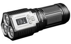 Туристический фонарь Fenix TK72R холодный, черный, 3 режима