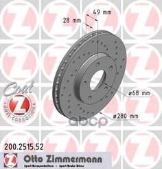 Тормозной диск ZIMMERMANN 200251552