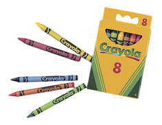 8 разноцветных стандартных восковых мелков Crayola