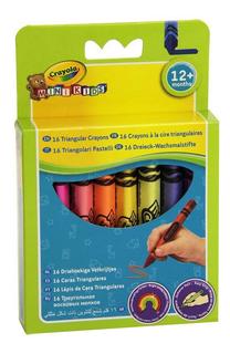 16 смываемых треугольных восковых мелков Crayola