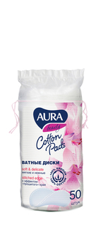 Ватные диски AURA 50 шт