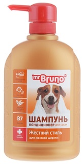 Шампунь-бальзам для собак Mr.Bruno №3 Жесткий стиль, для жесткой шерсти, 350 мл