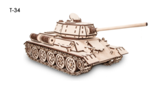 Конструктор Eco Wood Art 3D Tank T34 (Танк Т34) из дерева